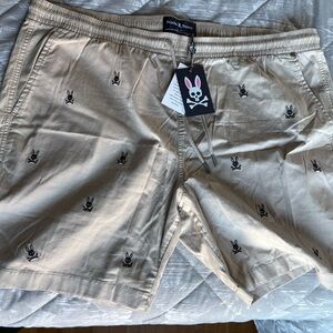 Psycho Bunny Tan Flat Front Shorts